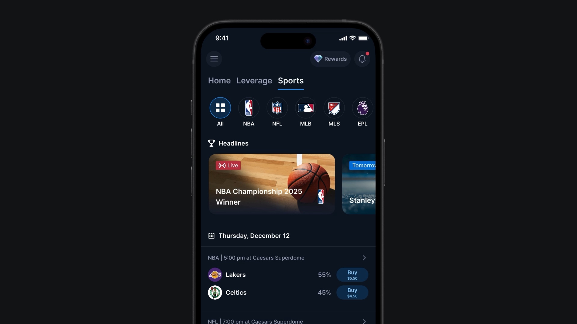 Sports Prediction on the Crypto.com App